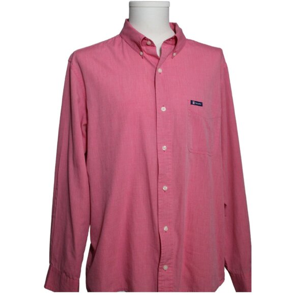 CHAPS Ralph Lauren SZ L Men's Coral Long Sleeve Button Down Shirt - Picture 1 of 8